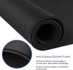 Large Extended Gaming Mouse Pad with Stitched Edges, (31.5X15.7In) Durable Non-Slip Natural Rubber Base, Waterproof Computer Keyboard Pad Mat for Esports Pros/Gamer/Desktop/Office/Home-Black - Image 7