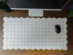 Scalloped‌ Beige Checkered Gingham Desk Mat Cute Pastel Large Mouse Pad Kawaii Cottagecore ‌Vintage‌ Rustic Keyboard Pad Computer Mat for Desktop Aesthetic Cozy Office Desk Decor - Image 9