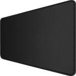 Large Extended Gaming Mouse Pad with Stitched Edges, (31.5X15.7In) Durable Non-Slip Natural Rubber Base, Waterproof Computer Keyboard Pad Mat for Esports Pros/Gamer/Desktop/Office/Home-Black - Image 2