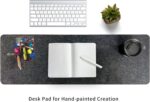 Felt Desk Mat | Computer Mat for Desk(36x12Inches) | Large Felt Mouse Pad and Keyboard Mat | Desk Protector for Office | Dark Gray - Image 7