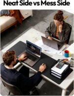YSAGi Leather Desk Protector, Office Mat, Large Mouse Mat, Non-Slip PU Leather Blotter, Laptop Desk Mat, Waterproof Writing Pad for Office and Home (Black, 31.5" x 15.8") - Image 7
