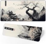 Japanese Mouse Pad, Large Japanese Desk Mat, XL Anime Gaming Keyboard Mat, Non-Slip Rubber Base, Big Extended Desk Protector for Home Office, 31.5”x11.8” - Image 2