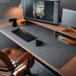 Felt Desk Mat | Computer Mat for Desk(36x12Inches) | Large Felt Mouse Pad and Keyboard Mat | Desk Protector for Office | Dark Gray - Image 9