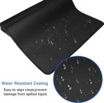 Large Extended Gaming Mouse Pad with Stitched Edges, (31.5X15.7In) Durable Non-Slip Natural Rubber Base, Waterproof Computer Keyboard Pad Mat for Esports Pros/Gamer/Desktop/Office/Home-Black - Image 6