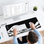 Mouse Pad Gaming - Desk Mat for Keyboard and Mouse - Kanagawa Large Mouse Pad for Desk, Japanese Sea Wave Mousepad (31.5 x 11.8inch) with Non-Slip Base, Desks Pad Mat for Game, Office and Home - Image 7