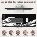 Mouse Pad Gaming - Desk Mat for Keyboard and Mouse - Kanagawa Large Mouse Pad for Desk, Japanese Sea Wave Mousepad (31.5 x 11.8inch) with Non-Slip Base, Desks Pad Mat for Game, Office and Home - Image 6
