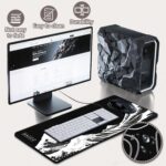 Mouse Pad Gaming - Desk Mat for Keyboard and Mouse - Kanagawa Large Mouse Pad for Desk, Japanese Sea Wave Mousepad (31.5 x 11.8inch) with Non-Slip Base, Desks Pad Mat for Game, Office and Home - Image 5