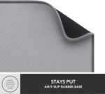 Logitech Desk Mat - Studio Series, Multifunctional Large Desk Pad, Extended Mouse Mat, Office Desk Protector with Anti-Slip Base, Spill-Resistant Durable Design, in Mid-Grey - Image 8