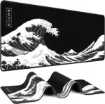 Mouse Pad Gaming - Desk Mat for Keyboard and Mouse - Kanagawa Large Mouse Pad for Desk, Japanese Sea Wave Mousepad (31.5 x 11.8inch) with Non-Slip Base, Desks Pad Mat for Game, Office and Home - Image 2