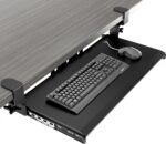 AX WABER Keyboard Tray Under Desk Pull Out with Extra Sturdy Adjustable C Clamp Mount System, 27.3 (32.5 inch Including Clamps) x 11 Inch Slide-Out Platform Computer Drawer for Typing, Black,AX01WB01 - Image 2