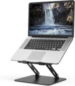 Adjustable Laptop Stand for Desk, Metal Foldable Laptop Riser Holder, Portable Desktop Book Stands, Ventilated Cooling Computer Notebook Stand Compatible with 10-15.6” Laptops - Image 2