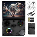 Anbernic RG40XX V Retro Handheld Game Console with Linux System 4''IPS Screen Built-in 64G Card Preloaded Games 4753+ RG 40XXV Portable Gaming Console RG40XXV Supports 5G WiFi HDMI Bluetooth 4.2 Black - Image 2
