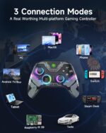 EasySMX X15 Wireless PC Controller for Gaming, Hall Effect Joysticks | 2 Back Buttons, 1000mah Battery, Gamepad for Windows PC, Steam, Switch, Android, Black - Image 2