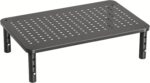 HUANUO Monitor Stand, Monitor Stand Riser 3 Height Adjustable, Monitor Riser with Airflow Vents, Laptop Stand for Desk, Laptop Riser, Desk Organizer for Monitor, Laptop, PC, Printer - Image 2