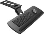 HUANUO Under Desk Keyboard Tray, 360 Degree Adjustable Mouse Platform | 25 x 9.84 inch tray, wrist rest, 6.3 inch height adjustment, slide-out design, tilt and swivel for typing comfort - Image 2