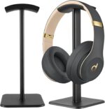 Headset Stand - Headphone Holder for Desk with Aluminum Hanger Compatible with All Over-Ear On-Ear Computer Xbox One PS5 PS4 PC Game Telephone Headsets (Black) - Image 2