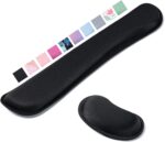 Hoewina Keyboard Wrist Rest,Ergonomic Wrist Rest,Superfine Fabric and Gel Memory Foam Wrist Pad for Computer Keyboard for Easy Typing & Pain Relief, Suitable for Office, Family, Outdoor, Black - Image 2