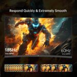 KTC 32 Inch Curved Gaming Monitor, FHD 1080p 165Hz Curve Monitor, H32S17C | 1500R, 1ms MPRT, Adaptive Sync, 122% sRGB, DP/HDMI, Tiltable, Eye Care, VESA, HDR10 for Gaming Home Office Business - Image 2