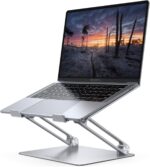 Lamicall Adjustable Laptop Stand, Portable Laptop Riser, Aluminum Laptop Stand for Desk Foldable, Ergonomic Computer Notebook Holder for MacBook Air Pro HP, Office Desk Accessories (10-17.3'')- Silver - Image 2