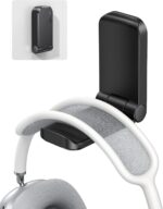 Lamicall Headphone Stand, Sticky Headset Hanger - Adhesive Headphone Holder Hook Mount, Headset Stand Holder Clip Under Desk, Earphone Clamp for Airpods Max, HyperX, Sennheiser, Black - Image 2