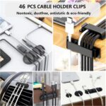 N NOROCME 192 PCS Cable Management Kit 4 Wire Organizer Sleeve | 11 Cable Holder,35Cord Clips 10+2 Roll Cable Organizer Straps,100 Fastening Cable Ties,for Computer TV Under Desk - Image 2