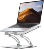 Nulaxy Ergonomic Adjustable Laptop Stand for Desk, Dual Foldable Computer Riser with Advanced Heat-Vent, Heavy-Duty Portable Notebook Holder for Posture Correction, Compatible with Mac 10-17" Laptops - Image 2