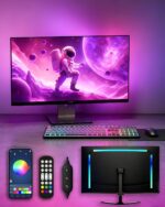 RGB LED Backlights for Monitor, Smart App Control Multiple Modes, Music Sync, USB Port (for 24in Monitor, Standard) - Image 2