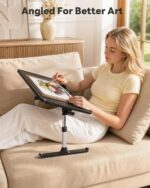 SAIJI Height & Angle Adjustable Lap Desk Laptop Stand for Bed | LightWeight Foldable Portable Laptop Table for Couch Sofa Chair Floor - Image 2