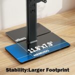 Single LCD Computer Monitor Free-Standing Desk Stand Mount Riser for 13 inch to 32 inch screen with Swivel, Height Adjustable, Rotation, Vesa Base Stand Holds One (1) Screen up to 77Lbs(HT05B-001)) - Image 2