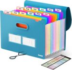 Sooez Accordion File Organizer, 13-Pocket Expanding File Folder Letter Size | Deeper 13-Pocket Keep Index Tabs Visible, Thickened Cover, Monthly Bill Paper Receipt Document Organizer, Home Office School - Image 2