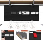 Univivi No Drill Under Desk Cable Management Tray, 36 inch Cable Management | Clamp/Screw Mount Desk Cable Management, Premium Fabric Cable Management Tray, Large Capacity Cord Organizer for Office, Home - Image 2