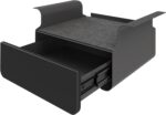 Vari Steel Under Desk Storage Organizer with Drawer - Slim Hanging File Storage Shelf and Stationary Tray - Easy Assembly - Home Office VariDesk Accessory - Black, 13.39" x1 9.29" x 9.45" - Image 2