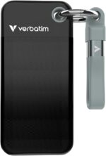 Verbatim Pocket 1TB External SSD USB 3.2 Gen 2 Up to 1000MB/s Portable External Solid State Drive with Convenient Keyring and Cable Holder, Compatible with PC, Mac, PS5, Xbox, iPhone - Image 2