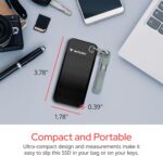 Verbatim Pocket 512GB External SSD USB 3.2 Gen 2 Up to 1000MB/s Portable External Solid State Drive with Convenient Keyring and Cable Holder, Compatible with PC, Mac, PS5, Xbox, iPhone - Image 2