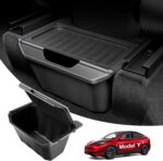 Wigoo for Tesla Model Y Rear Center Console Organizer | Partitioned Storage, Stable Installation, Backseat Storage Box, for Model Y 2020~2025, Not for Juniper - Image 2