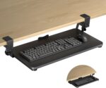 XINLEI Keyboard Tray Under Desk Large C-Clamp 25.6” (30” Including Clamps) x 11.8” Slide-Out Platform Computer Drawer Pull Out Keyboard & Mouse Tray Black DSF4 - Image 2