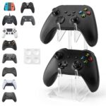 YIBEICO 2-Tier Game Controller Holder for Xbox Series X, Xbox, 360, Ps5, Ps4, Switch,Nintendo,Steam Controller, Desktop Computer Game stand,Transparent Controller Display Stand - Image 2
