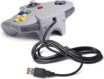 miadore 2 Pack USB Wired N64 Controller, Classic N64 PC Gamepad Joystick Controller for Windows PC MAC Linux Raspberry Pi 3 (Black/Gray) - Image 2