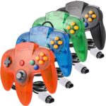 miadore 4 Pack Classic 64 Controller, Wired N64 Controllers with Upgraded Joystick (Non PC USB Version) (Black/Clear Green/Clear Blue/Clear Orange) - Image 2
