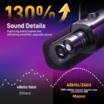 MAONO PD100X USB/XLR Podcast Microphone for PC,Gaming Streaming Dynamic Mic | Noise Reduction,Tap to Mute,Custom RGB, Maono Link Support,Volume & Gain Control,Desktop Stand,for Computer Recording,Meeting - Image 6