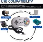 2 Pack USB Controller for SNES Retro Gaming, miadore SNES USB Classic Gamepad Joypad Gamestick for Windows PC MAC Linux Retropie Raspberry Pi 3 - Image 3