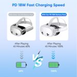 YUANHOT 20000mWh Battery Pack for Meta Quest 3S/3/2, VR Power Bank, 2-Pack | PD 18W Fast Charger, Lightweight VR Headset Battery, Extended 2-4H Playtime, for Oculus Quest 3/Quest 2 Accessories - Image 5