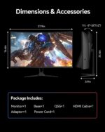 KTC 32 Inch Curved 240Hz Gaming Monitor, 280Hz Computer Monitor FHD, H32C5 | 1080P PC Curve Monitors 1500R, 1MS MPRT, Adaptive Sync, 128% sRGB, 3500:1, HDR Low Blue Light, Tiltable VESA Mount - Image 9