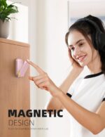 Lamicall Headphone Stand, Sticky Headset Hanger, Adhesive Headphone Holder | Headset Hook Mount Clip Under Desk, Earphone Clamp for Airpods Max, HyperX, Sennheiser, Pink - Image 4