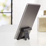 Amazon Basics Multi-Angle Portable Foldable Stand for iPad Tablet, E-reader and Phone, Sturdy Hands-Free Viewing, Black - Image 6