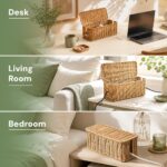 Cable Management Box, Handmade Rattan Cable Organizer with 2 Open Slots, Cord Hider for Power Strip, Router & USB Hub, Registered U.S. Design Patent (D1,112,102), 13" x 5.1" x 5.1", Natural - Image 7
