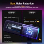 MAONO XLR/USB Gaming Microphone for PC, Dynamic Computer Mic for Streaming Podcasting, Noise Reduction, Mute, Volume Control, RGB Boom Mic for Vocal Recording,Voice-Over, PD100XS Black - Image 5