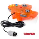 miadore 2 Packs Classic 64 Wired Controller Joystick for N64 Video Game System N64 Console (Jungle Green and Orange) - Image 5