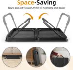 BUYIFY 23.4" Foldable Lap Desk Bed Table with Cup Holder Tray Black | Portable Folds Flat for Easy Storage, No Assembly Laptop Bed Desk, Sturdy and Lightweight, Patent Design - Image 7