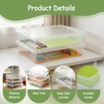 4 Pack Board Game Storage, Large Plastic Storage Bins with Latching Lid (14x13.5x3.15 in), Stackable Paper Storage Box for 12x12 Paper, Board Game, Art Supply, Puzzle, Documents - Image 3